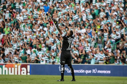 Orozco festeja gol de Furch, Jonathan Orozco | Santos vs Pachuca jornada 9 apertura 2019 Liga MX