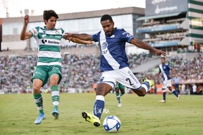 Carlos Orrantia, Brayan Angulo | Santos vs Puebla jornada 4 apertura 2019 Liga MX