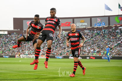 Festejo de gol de Tijuana, gol de Miler Bolaños | Santos vs Tijuana J6 C2019 Liga MX