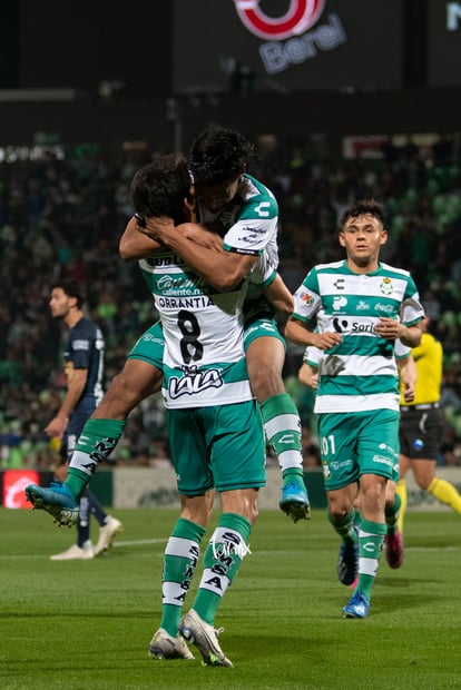 Festejo de gol, Eduardo Aguirre | Santos UNAM