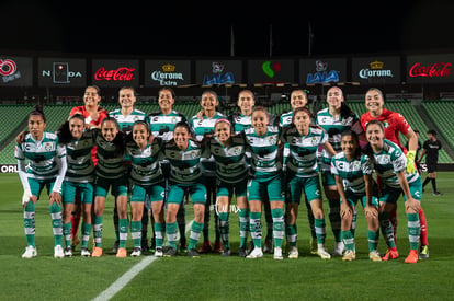 Diana Sánchez, Cinthya Peraza, Nancy Quiñones, Isela Ojeda, | Santos vs Pumas J4 C2020 Liga MX