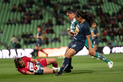 Miriam Aguirre, Gabriela Álvarez, Estela Gómez | Santos vs Pumas J4 C2020 Liga MX