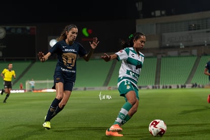 Diana Gómez, Olga Trasviña | Santos vs Pumas J4 C2020 Liga MX