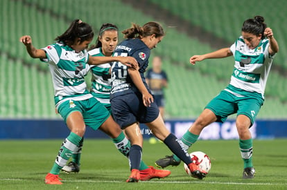 Laura Herrera, Cinthya Peraza, Isela Osorio, Esmeralda Zamar | Santos vs Pumas J4 C2020 Liga MX