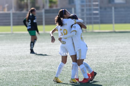 Festejo de gol de Deiry Ramírez Tigres | Santos Tigres femenil sub17