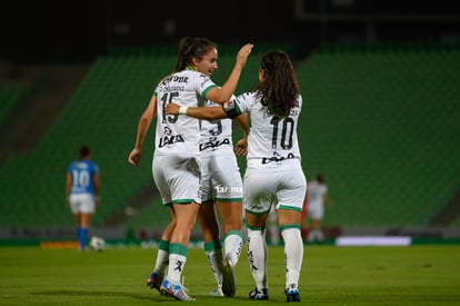 Festejo de gol, Alexia Villanueva | Santos vs Cruz Azul J7 A2021 Liga MX femenil