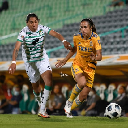 Estela Gómez, Bianca Sierra | Santos vs Tigres J17 A2021 Liga MX femenil