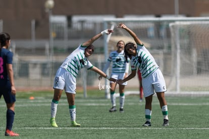 Celebran gol de Paulina Peña, Paulina Peña, Judith Félix | Santos vs Pumas femenil sub 17 cuartos de final