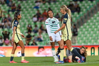 Mariela Jiménez, Renata Masciarelli | Santos vs America J9 C2022 Liga MX femenil