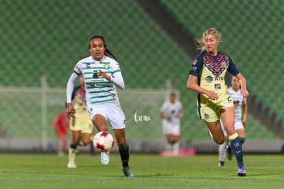 Mariela Jiménez, Jocelyn Orejel | Santos vs America J9 C2022 Liga MX femenil