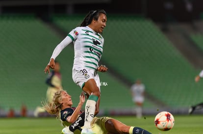 Mariela Jiménez, Jocelyn Orejel | Santos vs America J9 C2022 Liga MX femenil