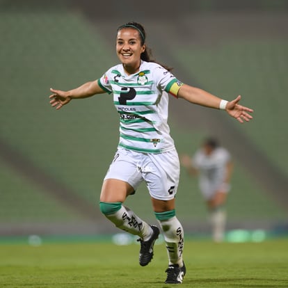 festejo gol de Peraza, Cinthya Peraza | Santos Laguna vs FC Juárez femenil, jornada 16