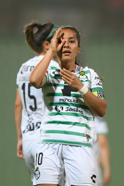 festejo gol de Peraza, Cinthya Peraza | Santos Laguna vs FC Juárez femenil, jornada 16