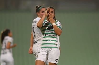 festejo gol de Peraza, Cinthya Peraza | Santos Laguna vs FC Juárez femenil, jornada 16