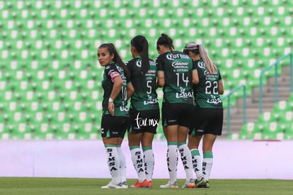 Cinthya Peraza, Katia Estrada, Sheila Pulido, Brenda León | Santos Laguna vs León femenil J5