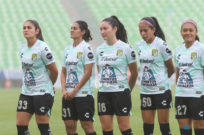 Mayalu Rausch, Maria Gordillo, Yashira Barrientos, Sandra Ca | Santos Laguna vs León femenil J5