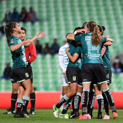 festejo de León, Paulina Gómez, Daniela Calderón | Santos vs Leon J6 C2022 Liga MX femenil