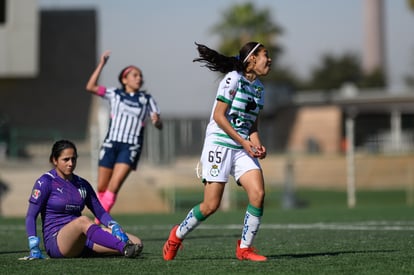 Ailin Serna, Ailin Serna, Mariana Caballero | Santos vs Monterrey J1 C2022 Liga MX