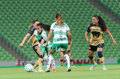 Marylin Díaz, Brenda López, Cinthya Peraza | Santos Laguna vs Pumas UNAM J7 A2022 Liga MX femenil