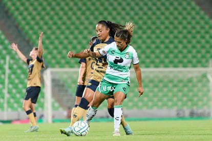 Marylin Díaz, Brenda López | Santos Laguna vs Pumas UNAM J7 A2022 Liga MX femenil