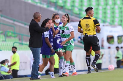 Celebración de gol, Lia Romero | Santos Laguna vs Querétaro J1 A2022 Liga MX femenil