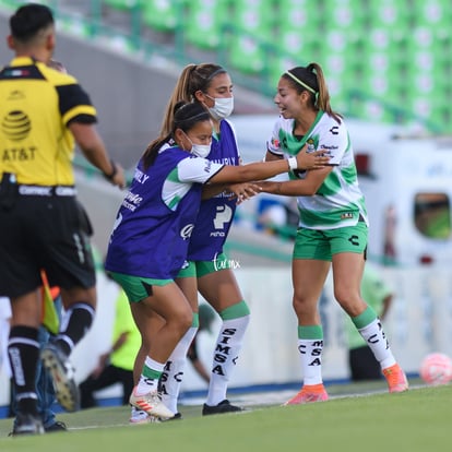 Celebración de gol, Lia Romero | Santos Laguna vs Querétaro J1 A2022 Liga MX femenil