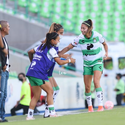 Celebración de gol, Lia Romero | Santos Laguna vs Querétaro J1 A2022 Liga MX femenil