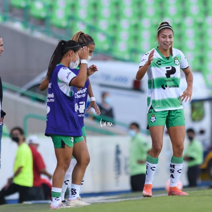 Celebración de gol, Lia Romero | Santos Laguna vs Querétaro J1 A2022 Liga MX femenil