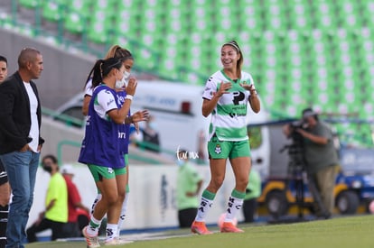 Celebración de gol, Lia Romero | Santos Laguna vs Querétaro J1 A2022 Liga MX femenil