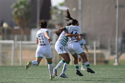 festejo de gol, Paulina Peña | Santos vs Tigres J16 C2022 Liga MX