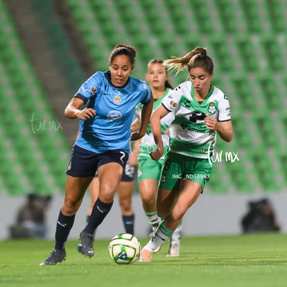 Daniela Delgado, Casandra Montero | Guerreras del Santos Laguna vs Chivas de Guadalajara J3 C2023 Liga MX femenil