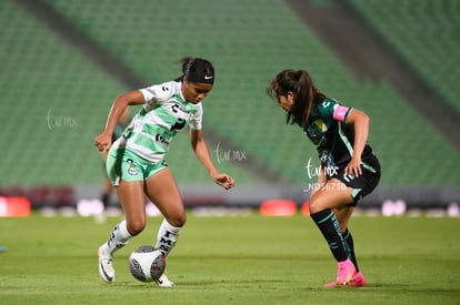 Juelle Love, Karen Gómez | Santos vs Leon femenil