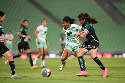 Juelle Love, Karen Gómez | Santos vs Leon femenil