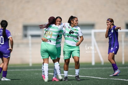 festejo de gol, Britany Hernández, Paulina Peña, Nancy Martí | Santos vs Rayadas del Monterrey sub 19