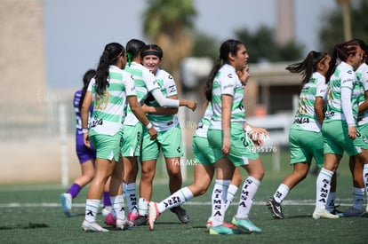 festejo de gol, Aylin Salais, Tania Baca | Santos vs Rayadas del Monterrey sub 19