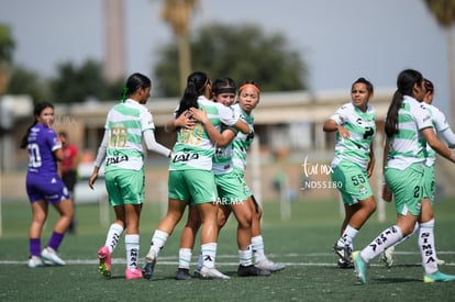 festejo de gol, Celeste Guevara, Tania Baca | Santos vs Rayadas del Monterrey sub 19