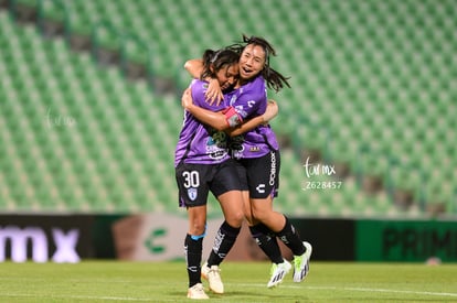 festejo de gol Pachuca, Verónica Corral, Esbeydi Salazar | Santos Laguna vs Tuzas del Pachuca femenil