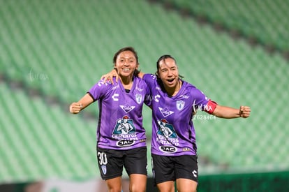 festejo de gol Pachuca, Verónica Corral, Esbeydi Salazar | Santos Laguna vs Tuzas del Pachuca femenil