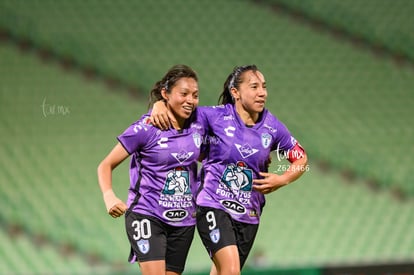 festejo de gol Pachuca, Verónica Corral, Esbeydi Salazar | Santos Laguna vs Tuzas del Pachuca femenil