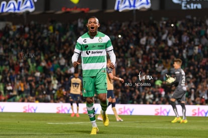 Festejo del gol de Harold, Harold Preciado | Guerreros del Santos Laguna vs Pumas UNAM J2 C2023 Liga MX