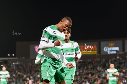 Festejo del gol de Harold, Harold Preciado | Guerreros del Santos Laguna vs Pumas UNAM J2 C2023 Liga MX