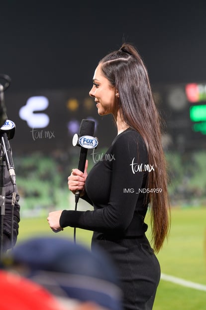 Daniella López Guajardo, conductora Fox Sports | Guerreros del Santos Laguna vs Pumas UNAM J2 C2023 Liga MX