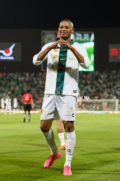 festejo de gol, Harold Preciado | Santos vs Pumas UNAM