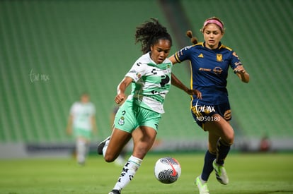 Juelle Love, Jana Gutiérrez | Santos vs Tigres femenil