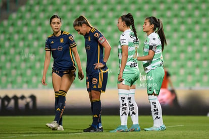 Lydia Rangel, Greta Espinoza, Natalia Miramontes, Alexxandra | Santos vs Tigres femenil