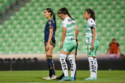 Greta Espinoza, Natalia Miramontes, Alexxandra Ramírez | Santos vs Tigres femenil