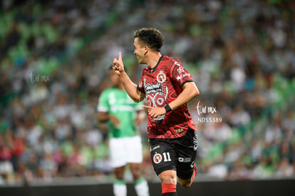 festejo de gol Lucas, Lucas Rodríguez | Santos Laguna vs Xolos de Tijuana J11