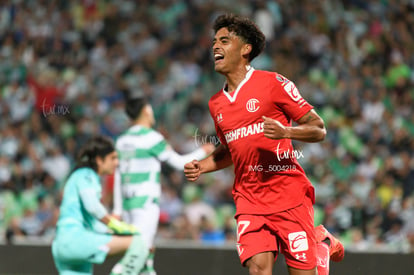 festejo de gol, Brian García | Santos vs Toluca J7 C2023 Liga MX