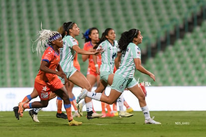 Lia Romero, Sinoxolo Cesane, Doménica Rodríguez | Santos Laguna vs Mazatlán FC femenil