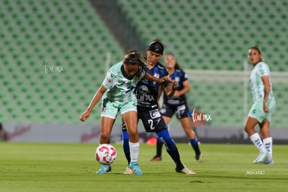 Kimberli Gómez, Fátima Delgado | Santos Laguna vs Querétaro femenil